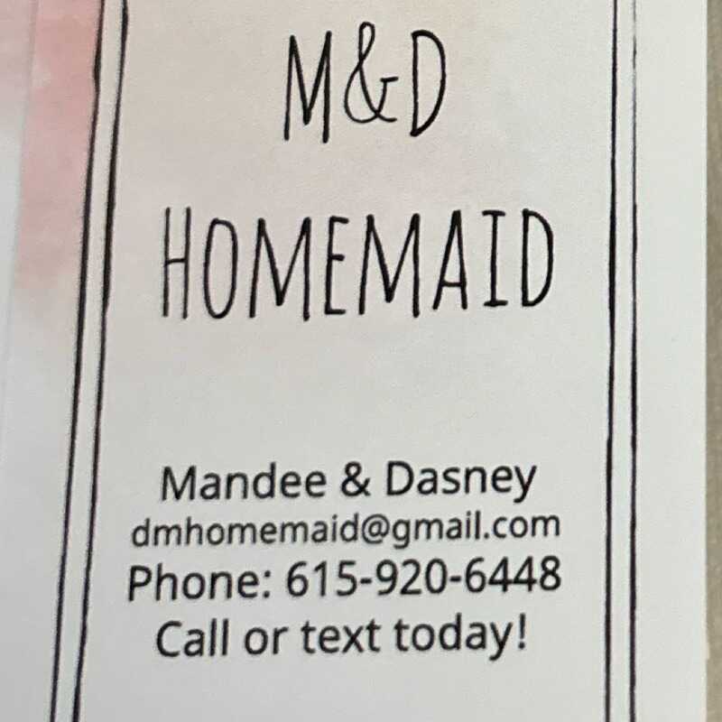 M&D Homemaid handwritten sign